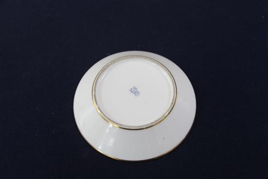 A Sevres porcelain coffee can and saucer, c.1820, diameter 13cm